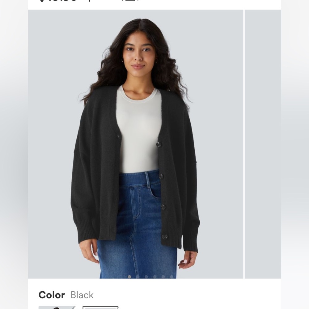 Halara Black Slouchy Cardigan